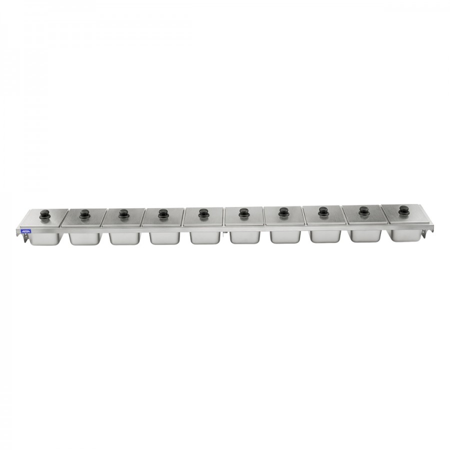 Condimentadora de Parede 10 Cubas Inox 1/6 100mm - Aisa