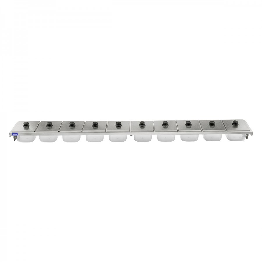 Condimentadora de Parede 10 Cubas Acrílico 1/6 100mm - Aisa