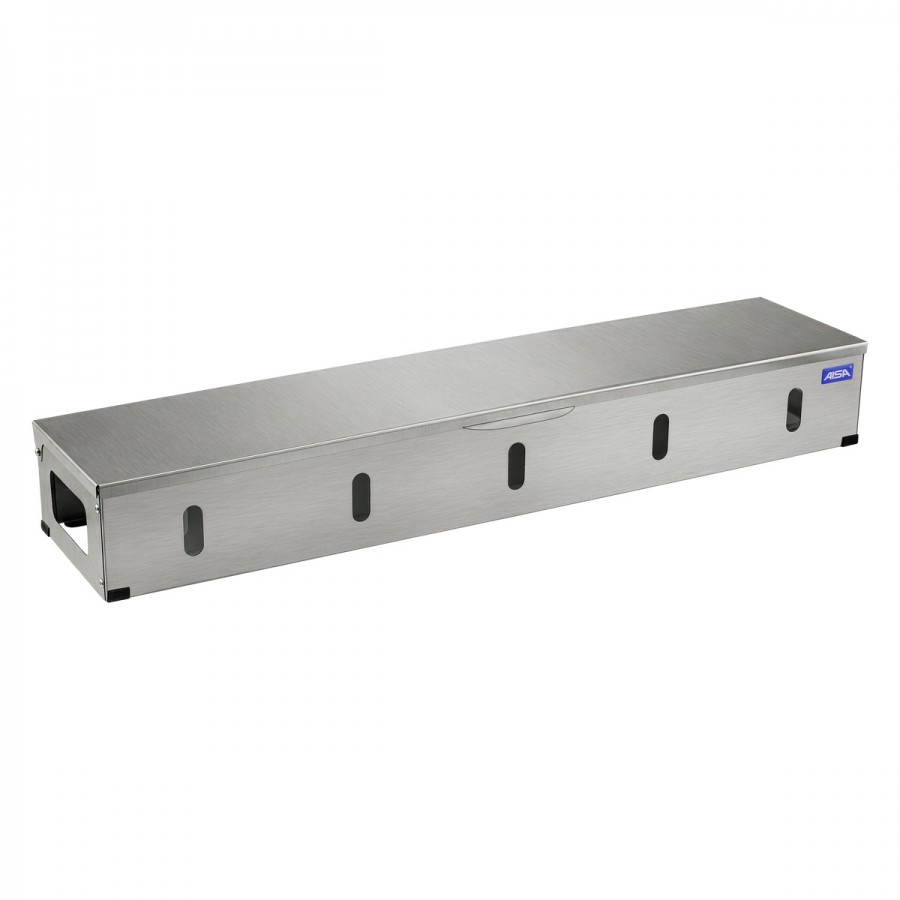 Condimentadora Pizzarola Inox 5 Cubas Acrílico Tampa Reta - Aisa