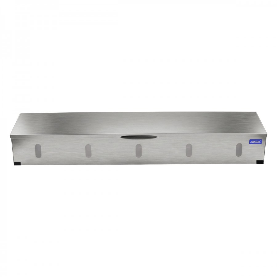 Condimentadora Pizzarola Inox 5 Cubas Acrílico Tampa Reta - Aisa